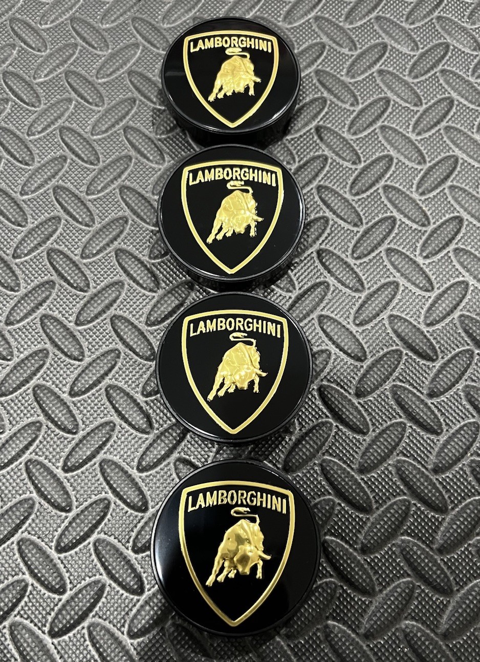 4x Lamborghini OEM Gallardo Huracan Aventador Murcielago Wheel Cap Set 470601147
