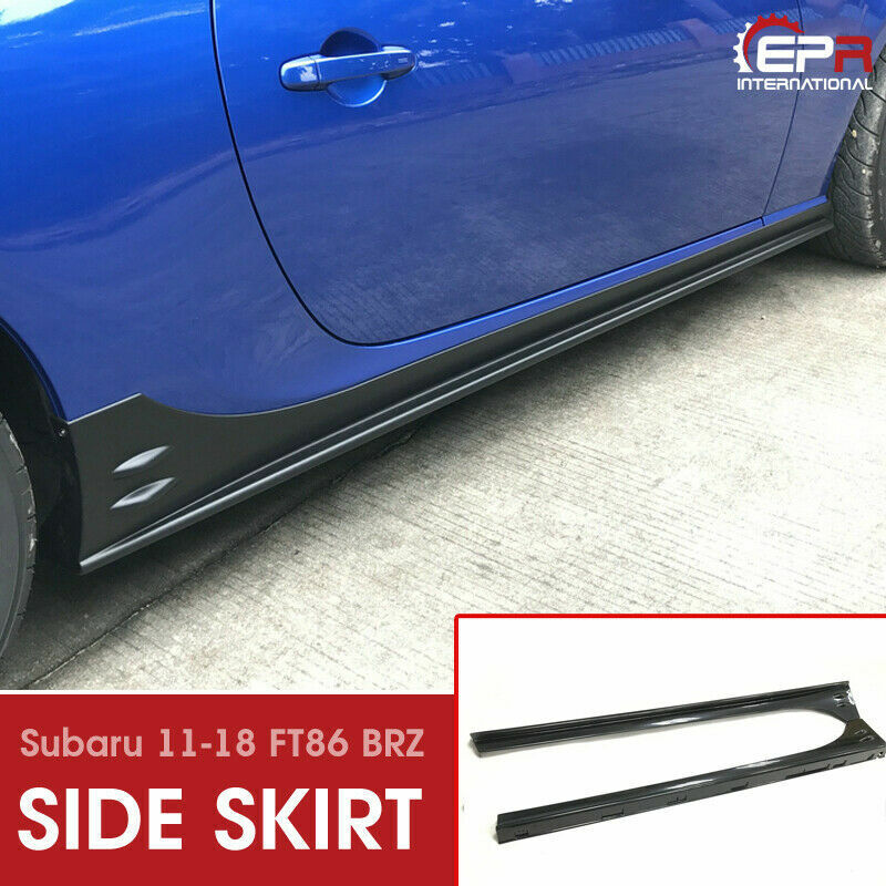 STI Style Carbon Fiber Side Skirt Add On Kits For 11-18 Toyota FT86 Subaru BRZ