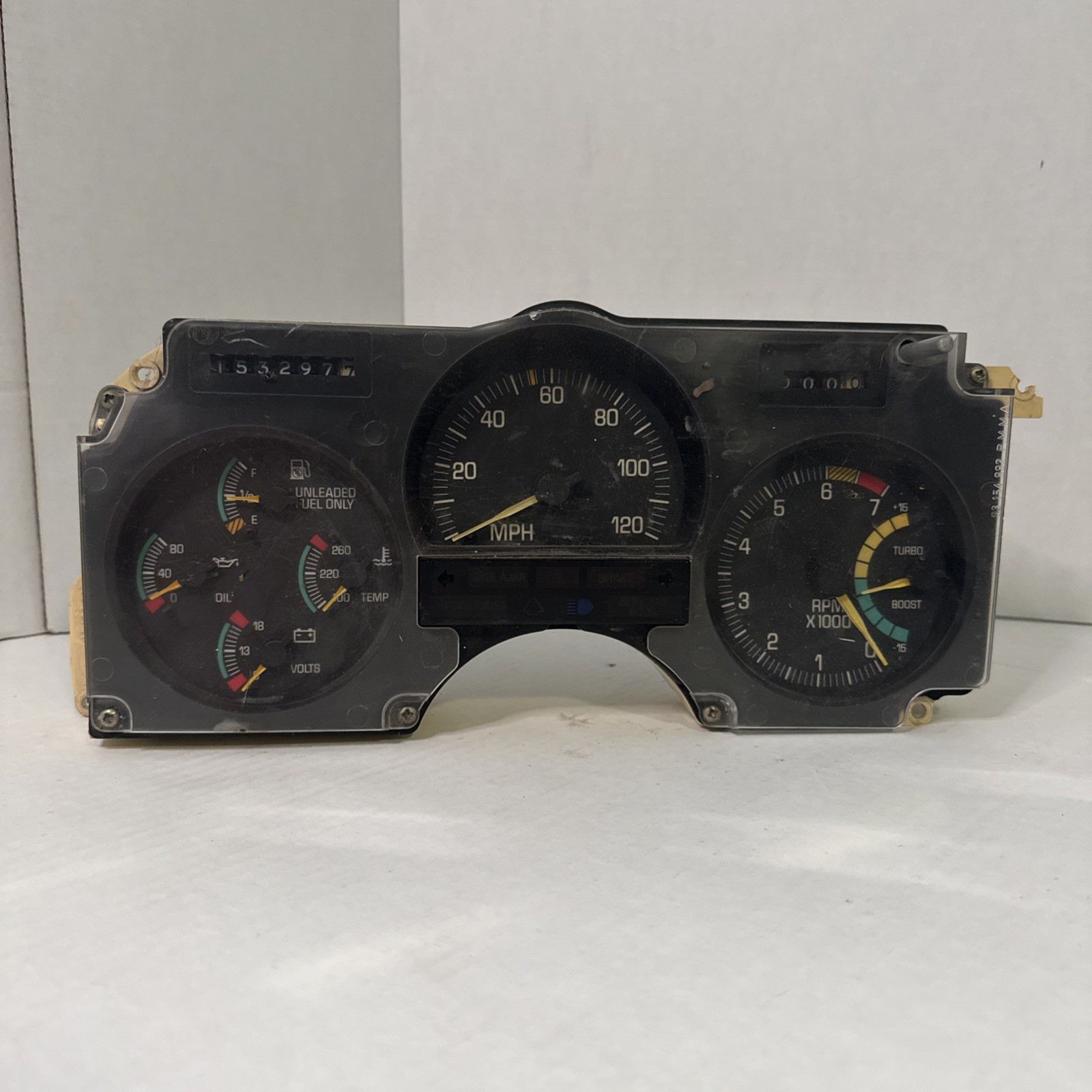 *RARE* Pontiac Sunbird Turbo Tachometer Gauge 120 MPH With Boost Gauge 25085415 *RARE* Pontiac Sunbird Turbo Tachometer Gauge 120 MPH With Boost Gauge 25085415