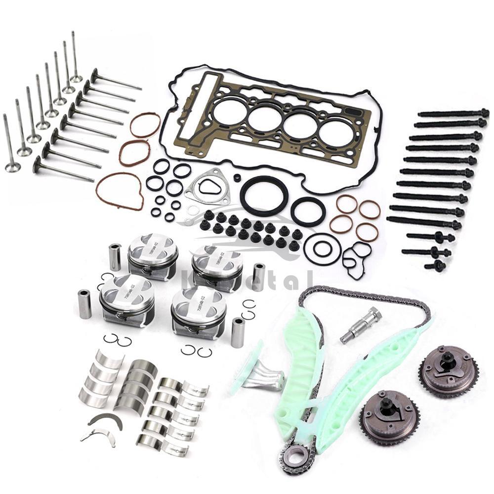 N12 N16 1.6L Engine Rebuild Pistons Gasket Valves Timing Kit For Mini Cooper R55