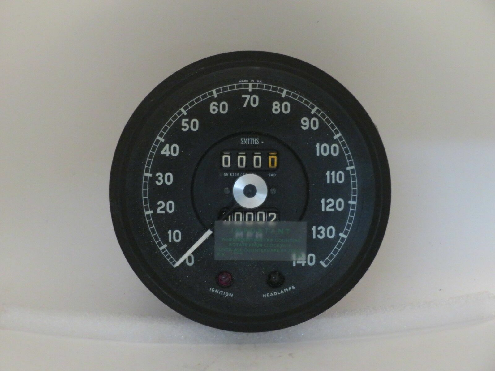 Speedometer 140MPH NOS Smiths Fits Jaguar 420 SN6326/65 Speedometer 140MPH NOS Smiths Fits Jaguar 420 SN6326/65