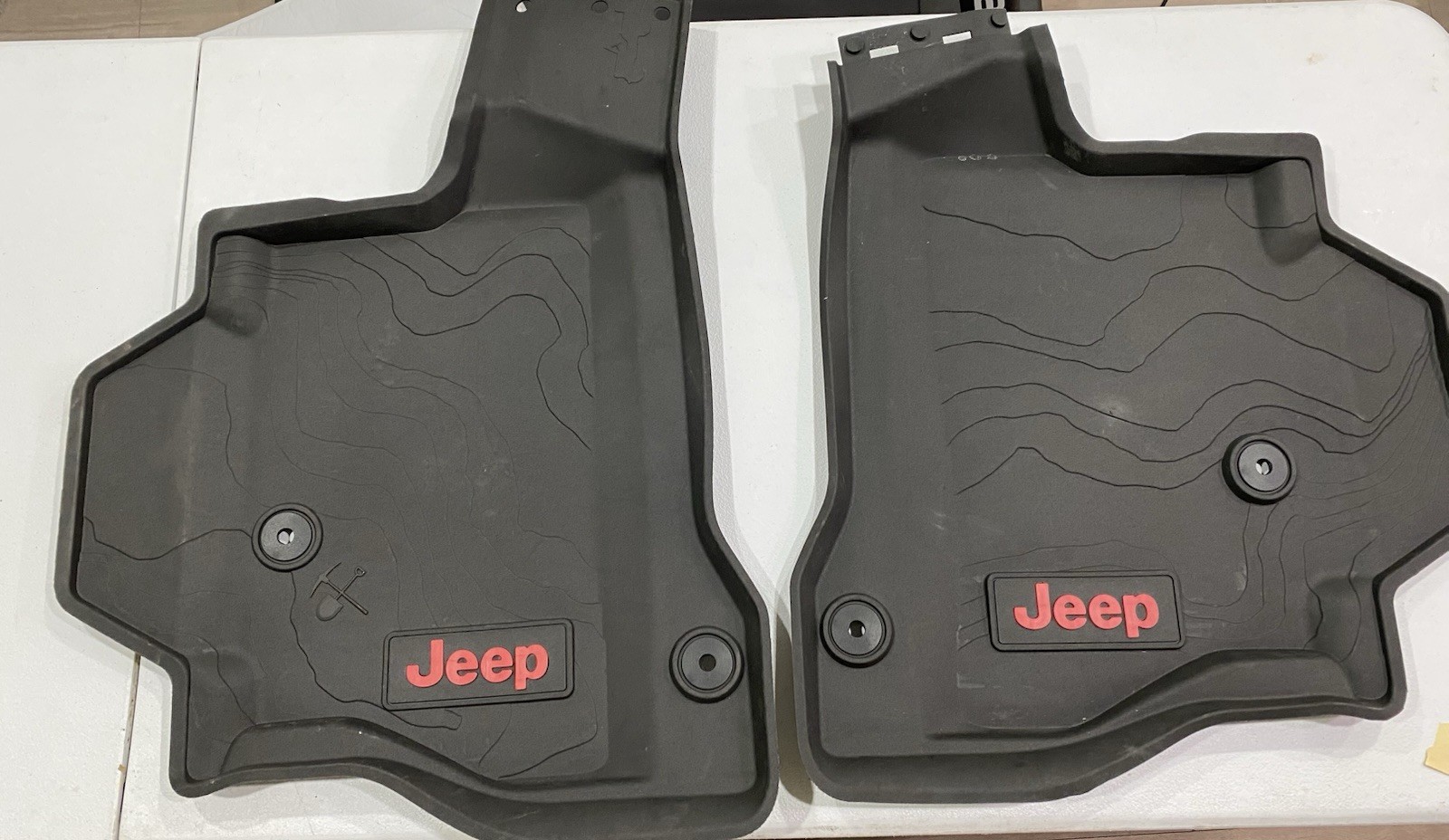 18-25 Jeep Wrangler 4 Door Rubber Floor Mats 82215202AE All Weather OEM Factory