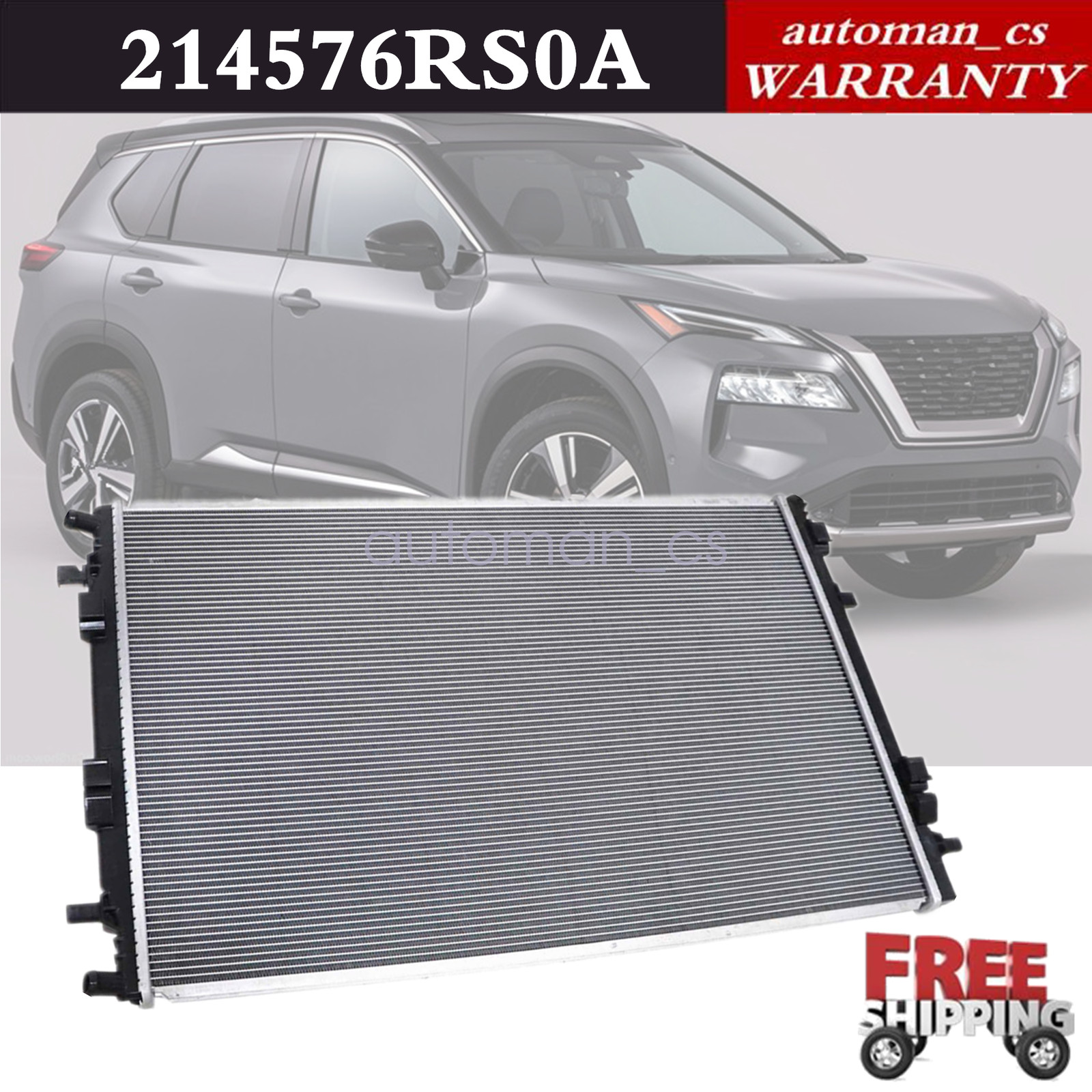 NEW 16 mm Auxiliary Radiator for Nissan Rogue 2021-2024 L3 1.5L 214576RS0A