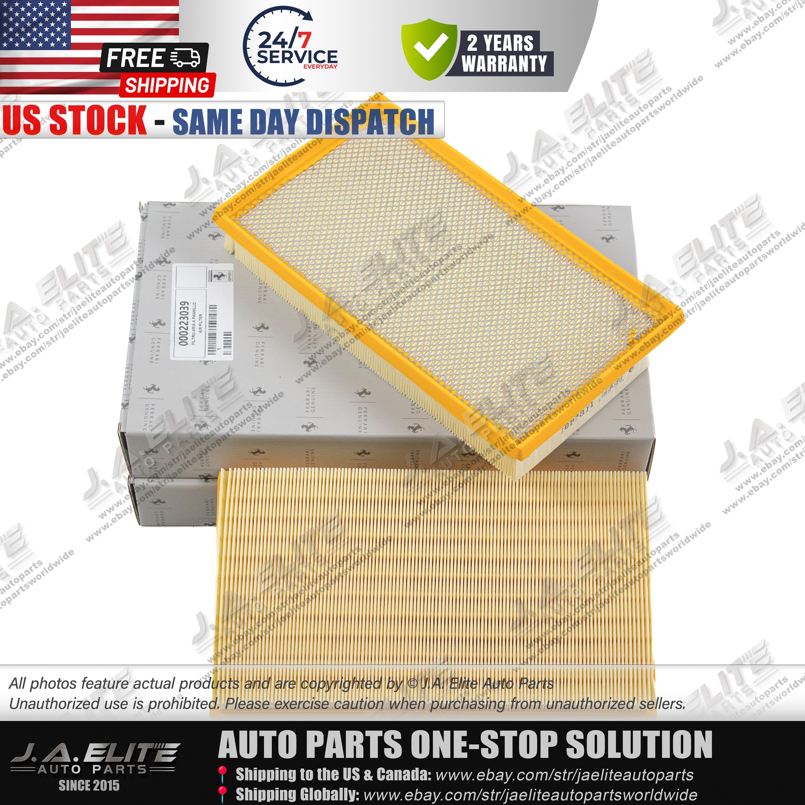 2pcs Air Filters for Ferrari 599, 612, 812, FF, F12, OEM:223039 2pcs Air Filters for Ferrari 599, 612, 812, FF, F12, OEM:223039