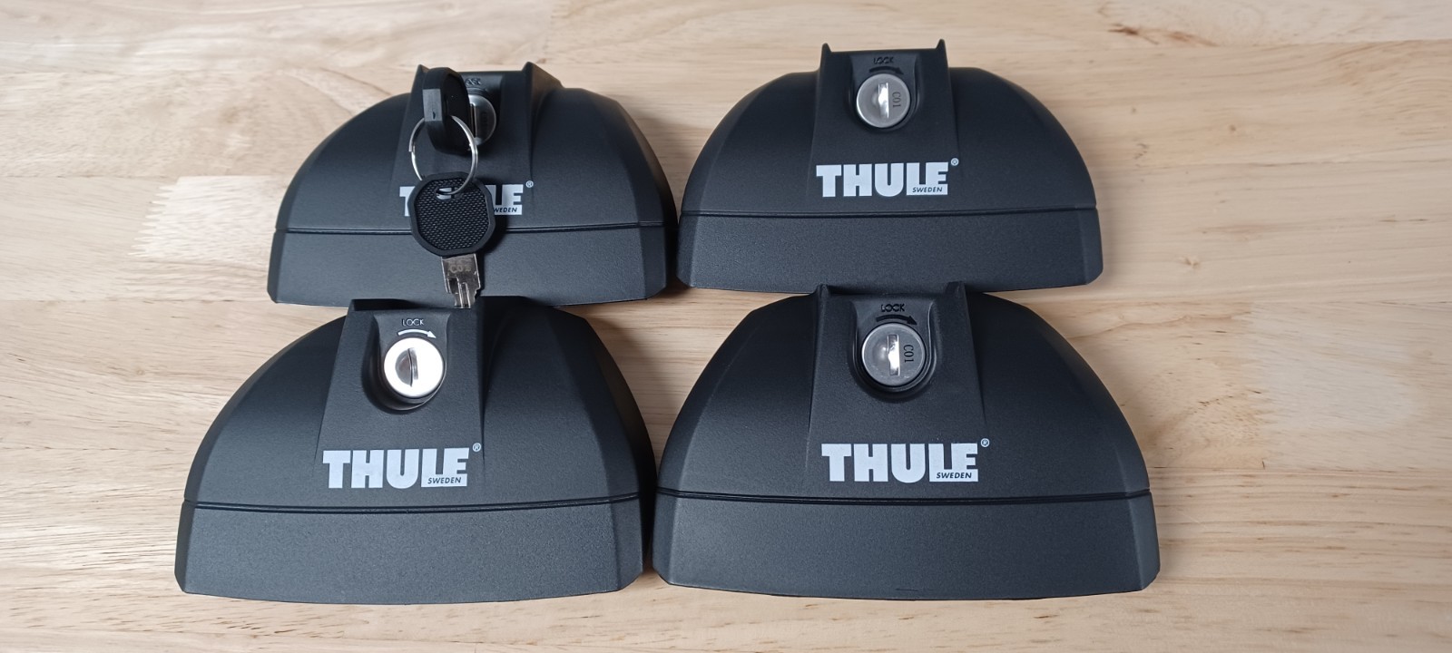 Set of 4 - Thule Rapid Podium (460/460R) Locking Covers w/ Keys Set of 4 - Thule Rapid Podium (460/460R) Locking Covers w/ Keys