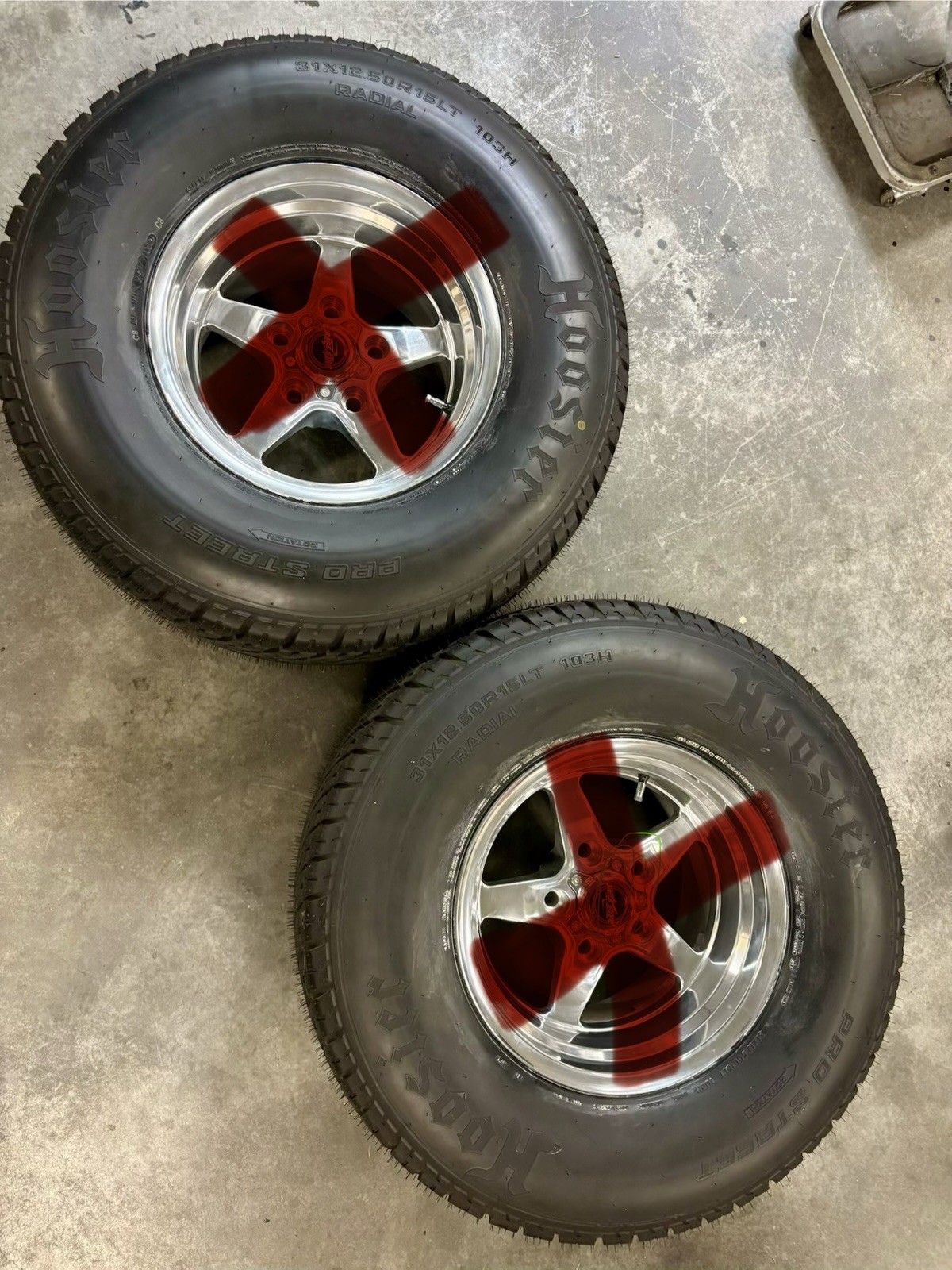 Hoosier Pro Street Radial (Pair) Tires 31 x 12.5 15r  2 tires only