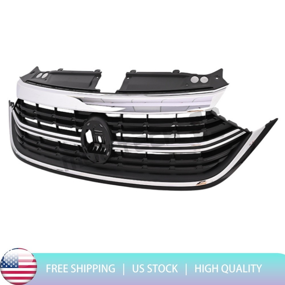 For Volkswagen Jetta 2022-2024 Front Bumper Upper Grille Grill W/Chrome Trim