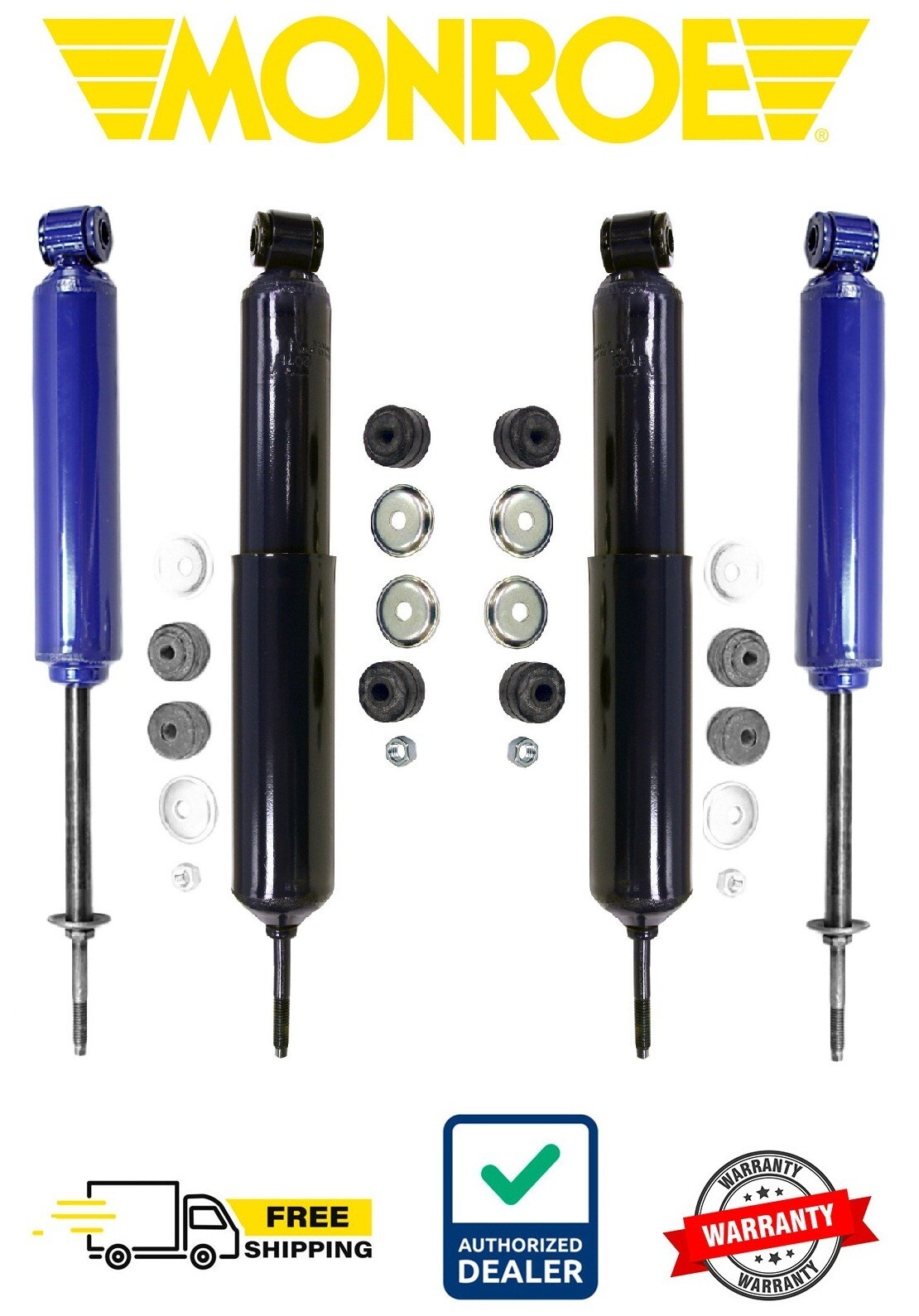 Front & Rear Shocks Absorbers Kit Monroe Matic Plus Set For Ford F100 F350 RWD