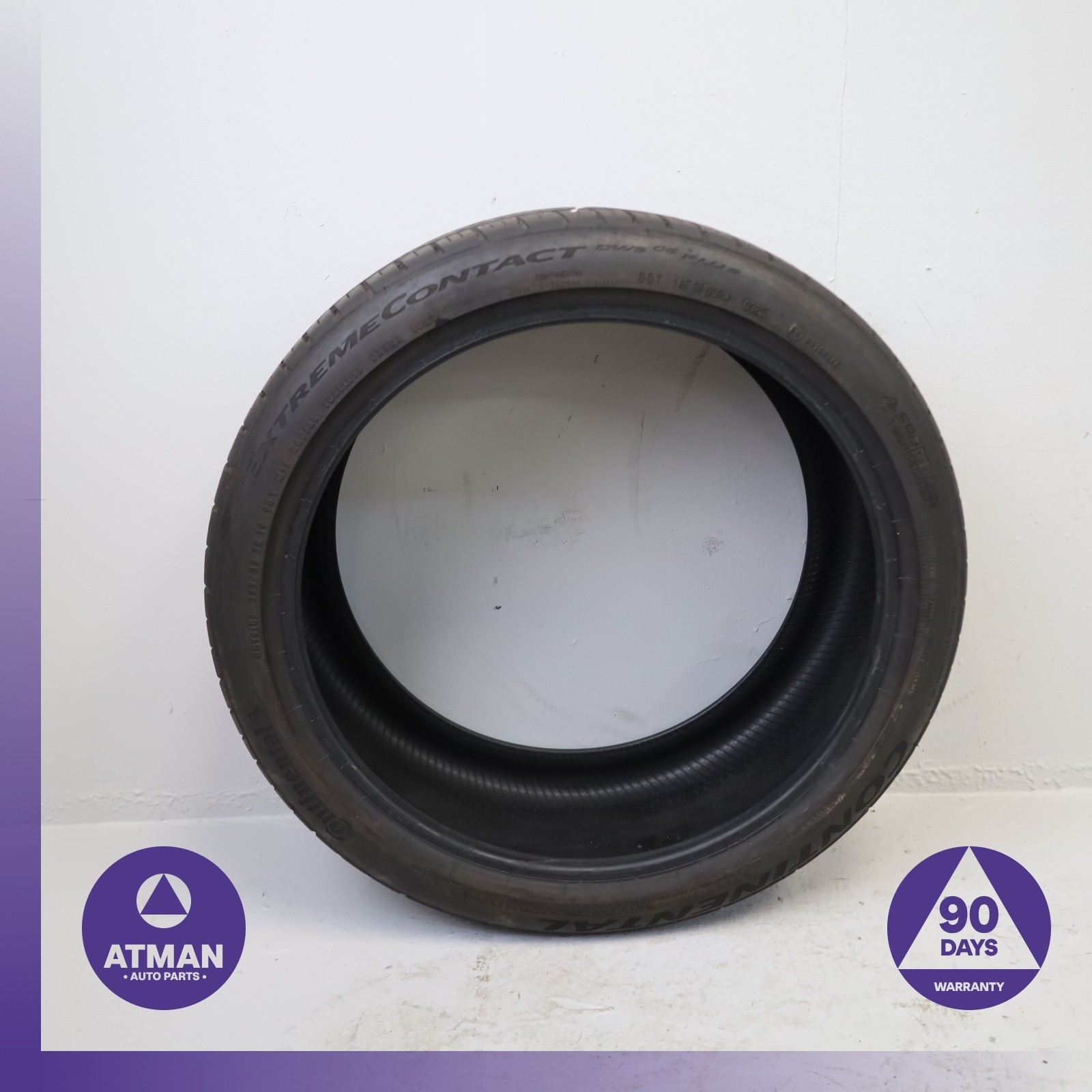 255/35ZR19 Continental ExtremeContact DWS06 Plus 255 35 19' 96Y XL DOT:0325 Tire