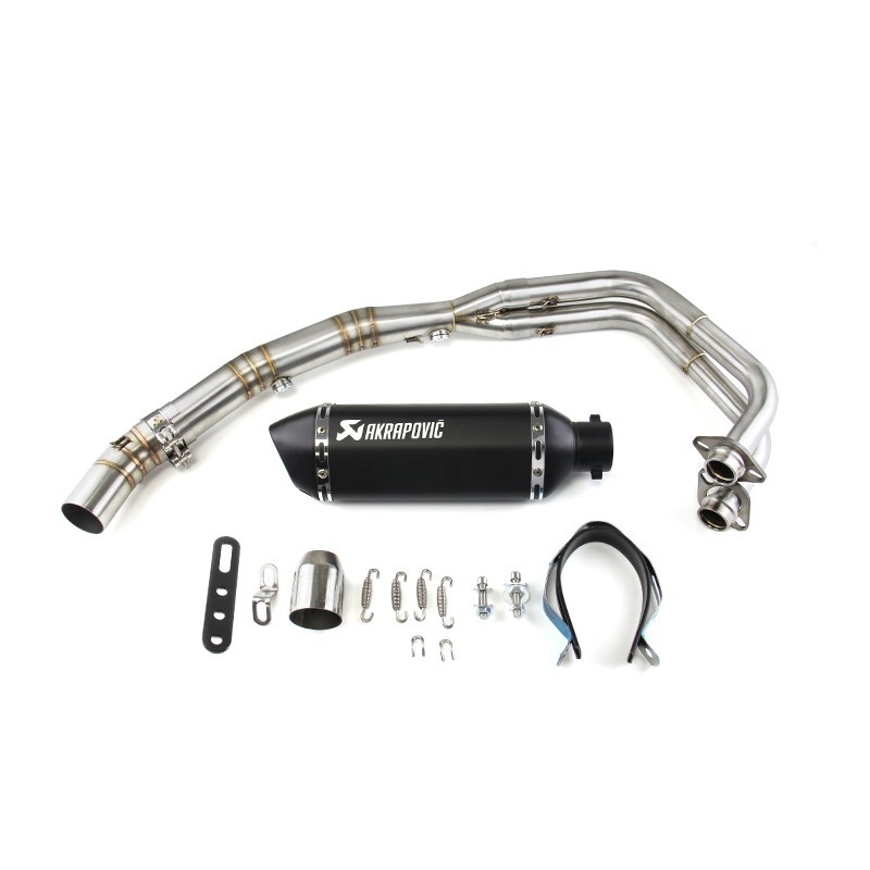 Full System Exhaust Muffler Header Pipe For Kawasaki Z400 Ninja 400 2017-2024