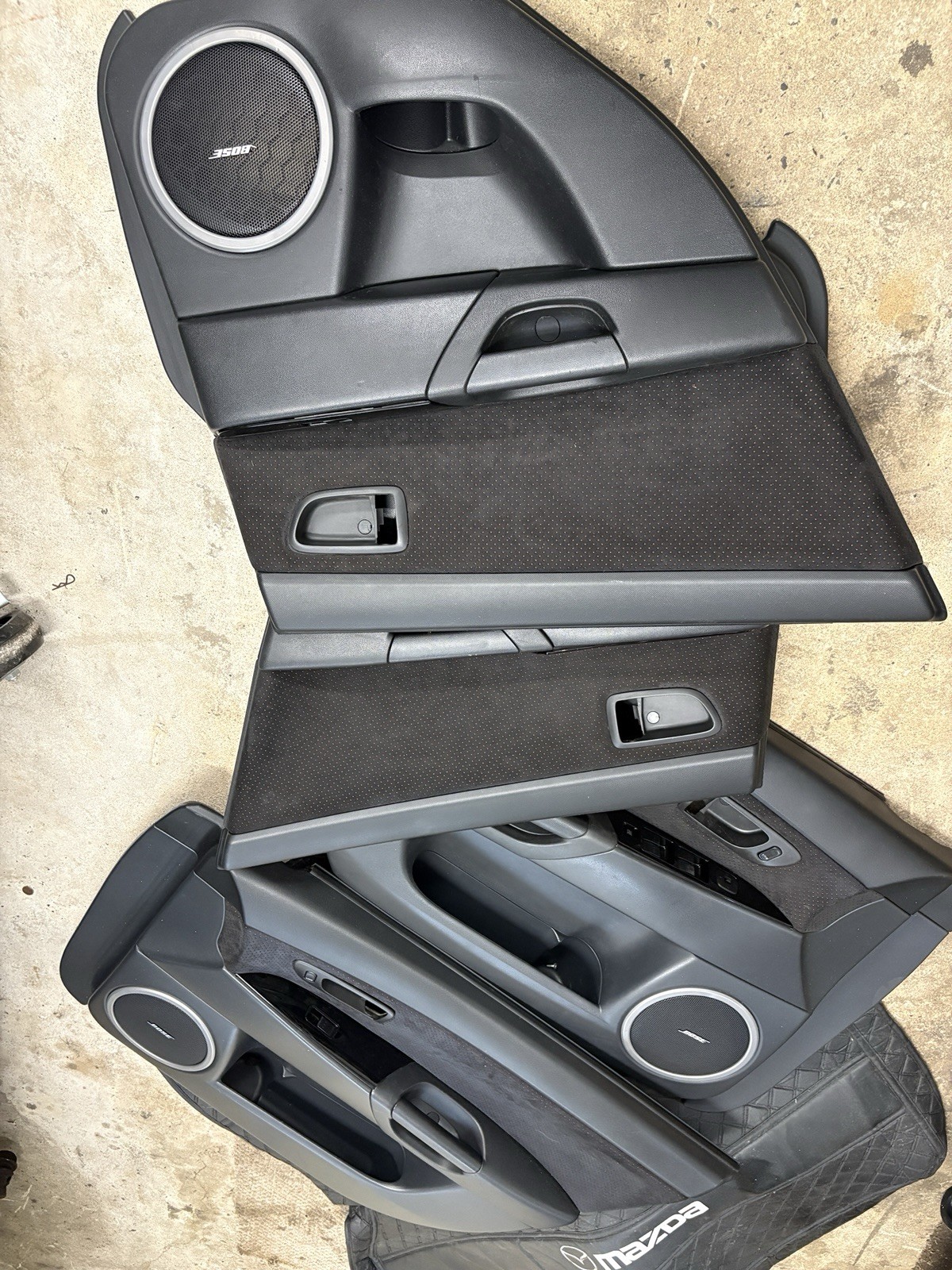 Mazdaspeed 3 Alcantera Door Card Set Oem Mazda 3 Gt Panels Suede 04-09 Hatchback