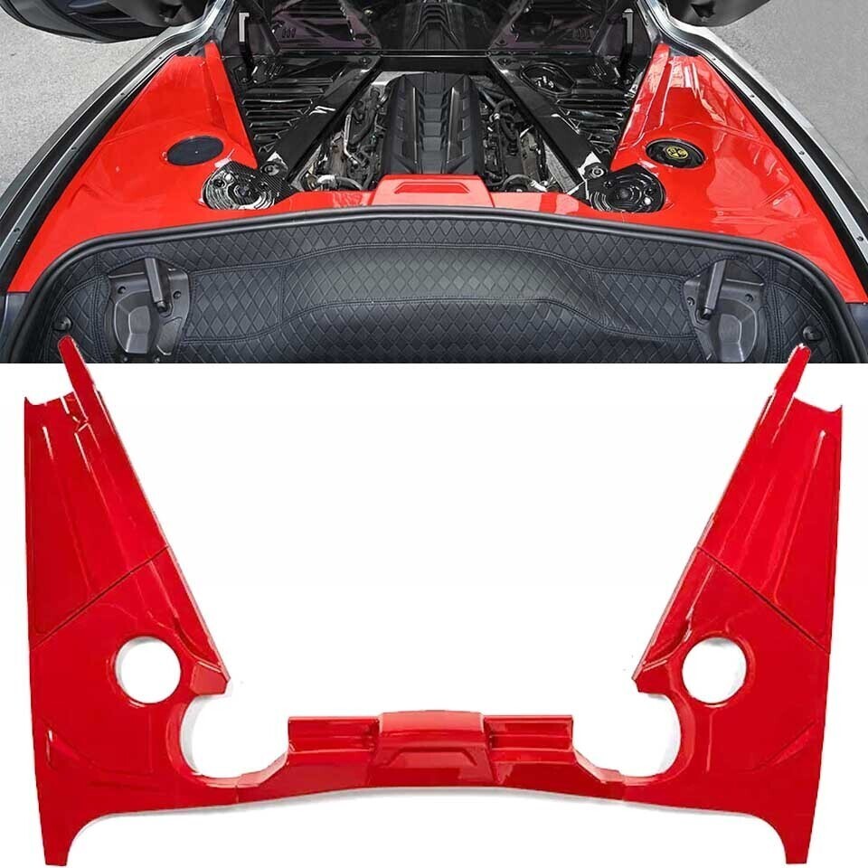 Gloss Red Engine Bay Panel Cover Factory Style Corvette C8 2020-2024 Coupe