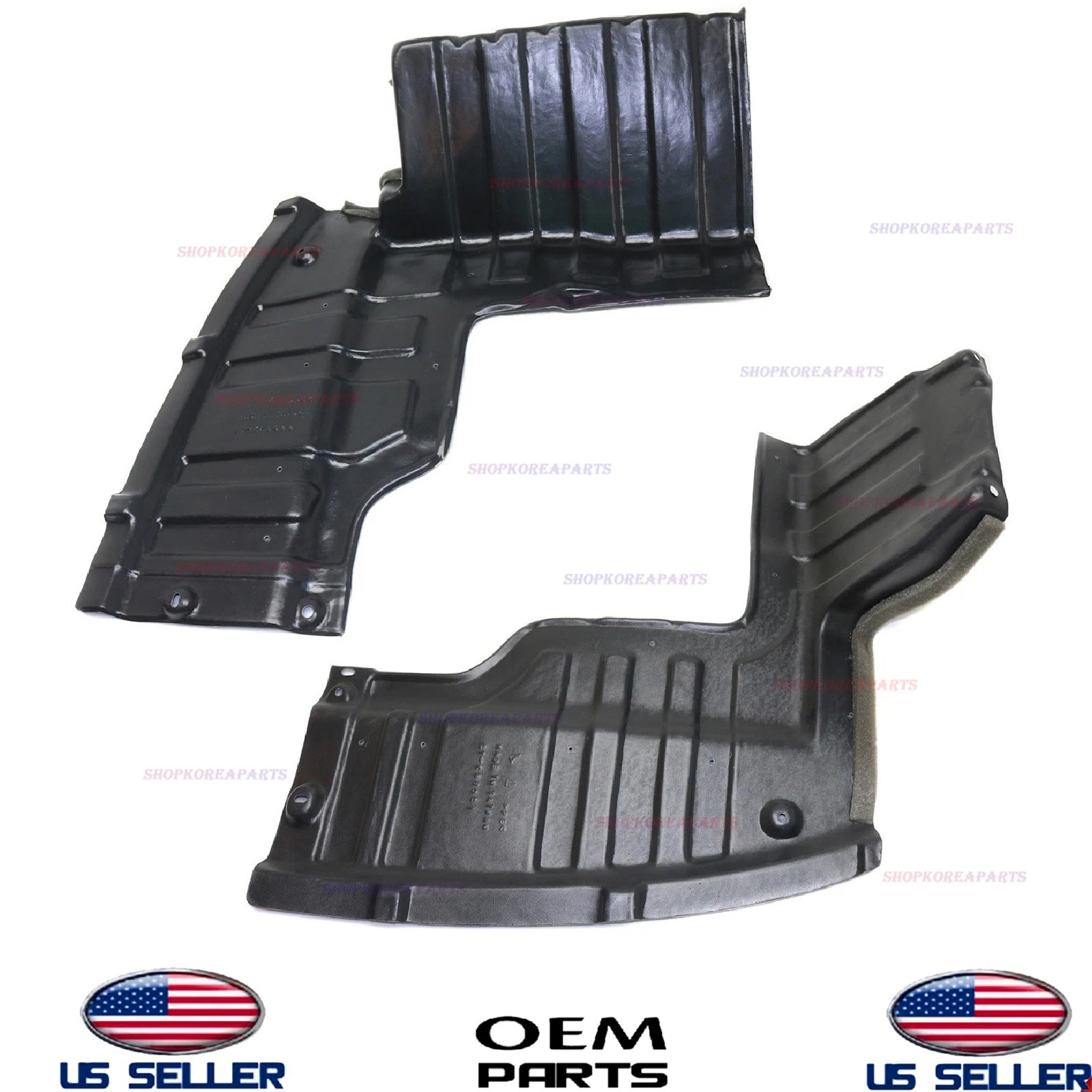 2pcs set Genuine OEM Engine Under Cover Panel LEFT & RIGHT 2012-2013 Kia Rio