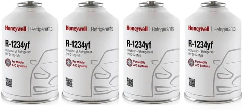 Honeywell R1234YF HFO-1234yf Automotive Refrigerant - 8oz Can - 4 Pack Honeywell R1234YF HFO-1234yf Automotive Refrigerant - 8oz Can - 4 Pack
