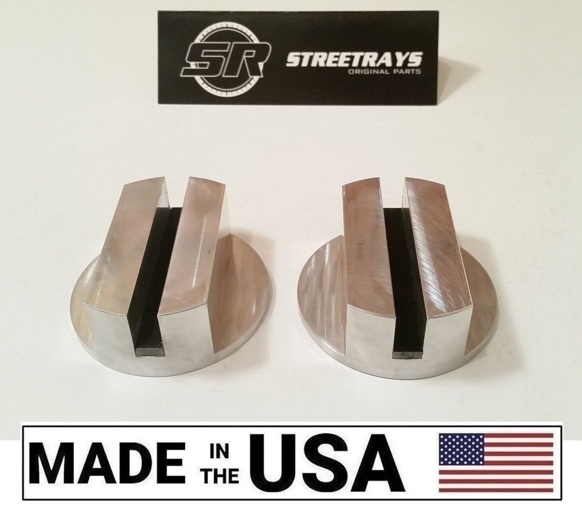 StreetRays Slotted Universal Polyurethane Jack Pad Pinch Weld Frame Rail (Pair)