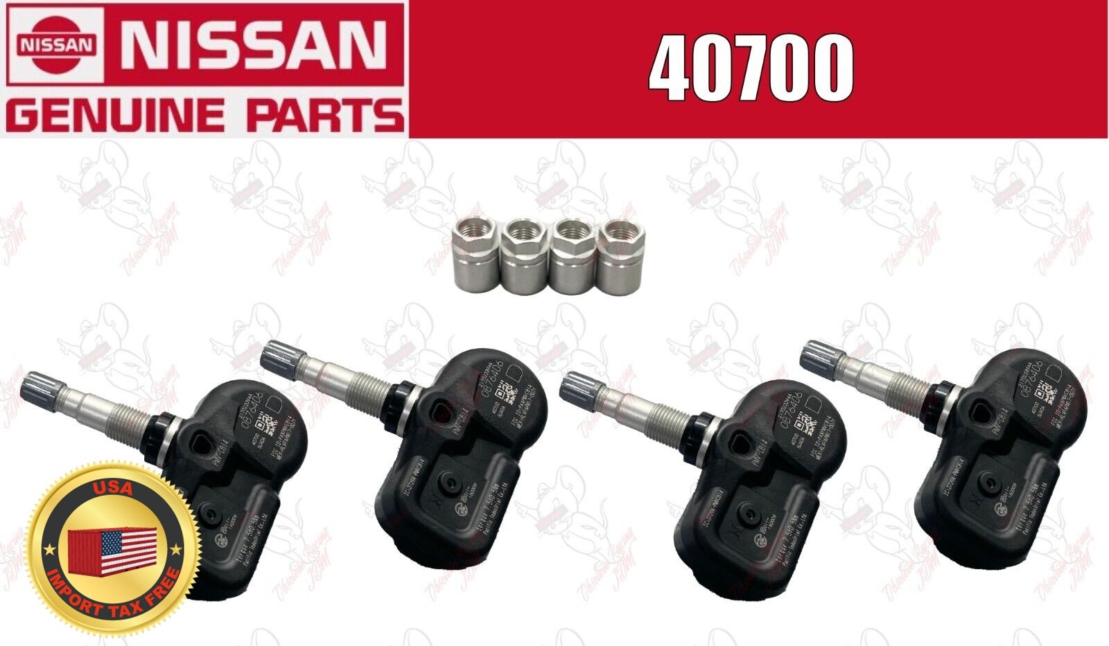 Nissan Genuine R35 GT-R 2013/11-2017/11 TPMS Sensor & Nut Set OEM