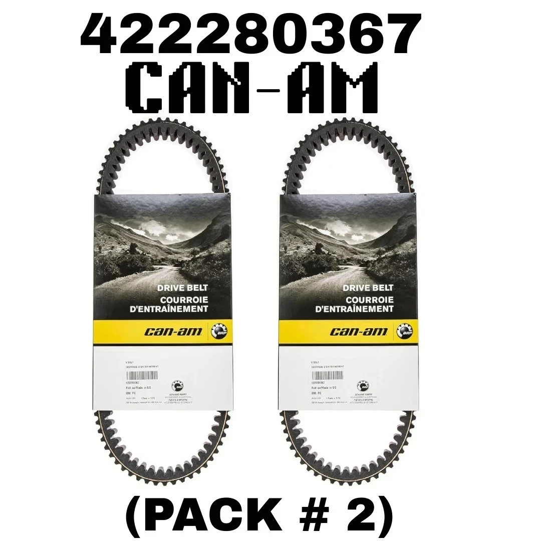 2 Pack-Genuine Can-Am OEM 422280367 Drive Belt for Maverick Renegade Commander