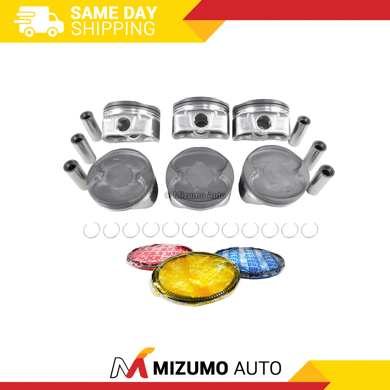 Pistons w/ Rings fit Fits 10-16 Toyota 4Runner 4.0L V6 DOHC 24v