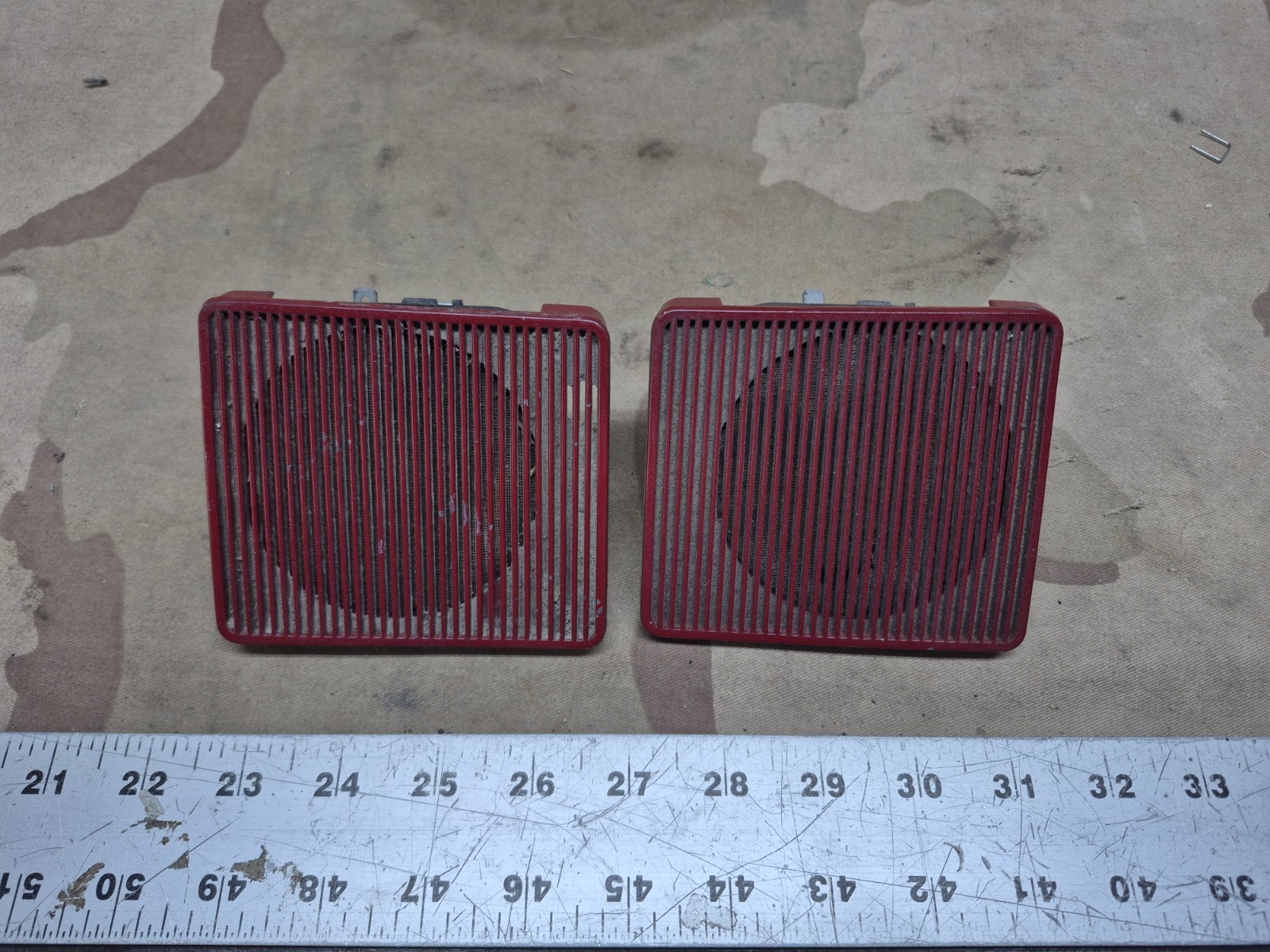 1967 67 Cadillac Coupe DeVille RH LH Dash Speaker Grille 1487754 OEM 1487753 1967 67 Cadillac Coupe DeVille RH LH Dash Speaker Grille 1487754 OEM 1487753