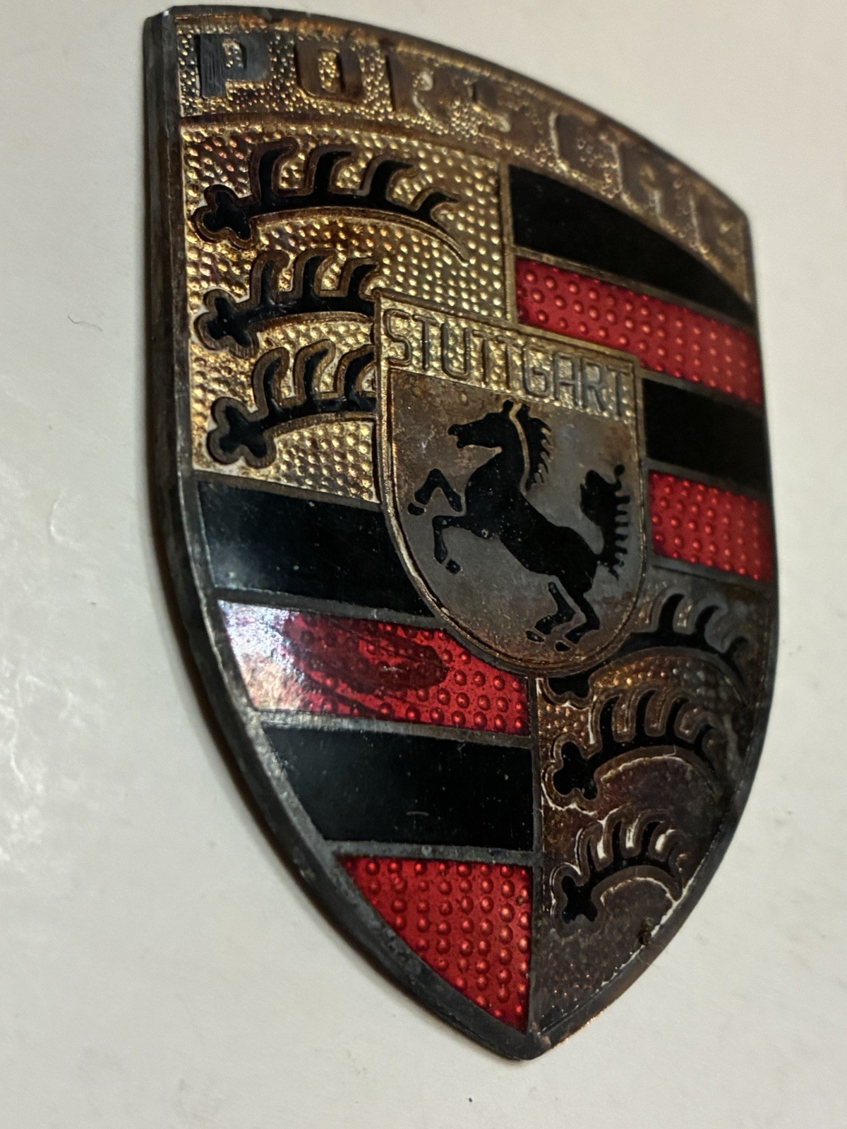 Vintage Porsche Enamel Crest Emblem Badge for hood Vintage Porsche Enamel Crest Emblem Badge for hood