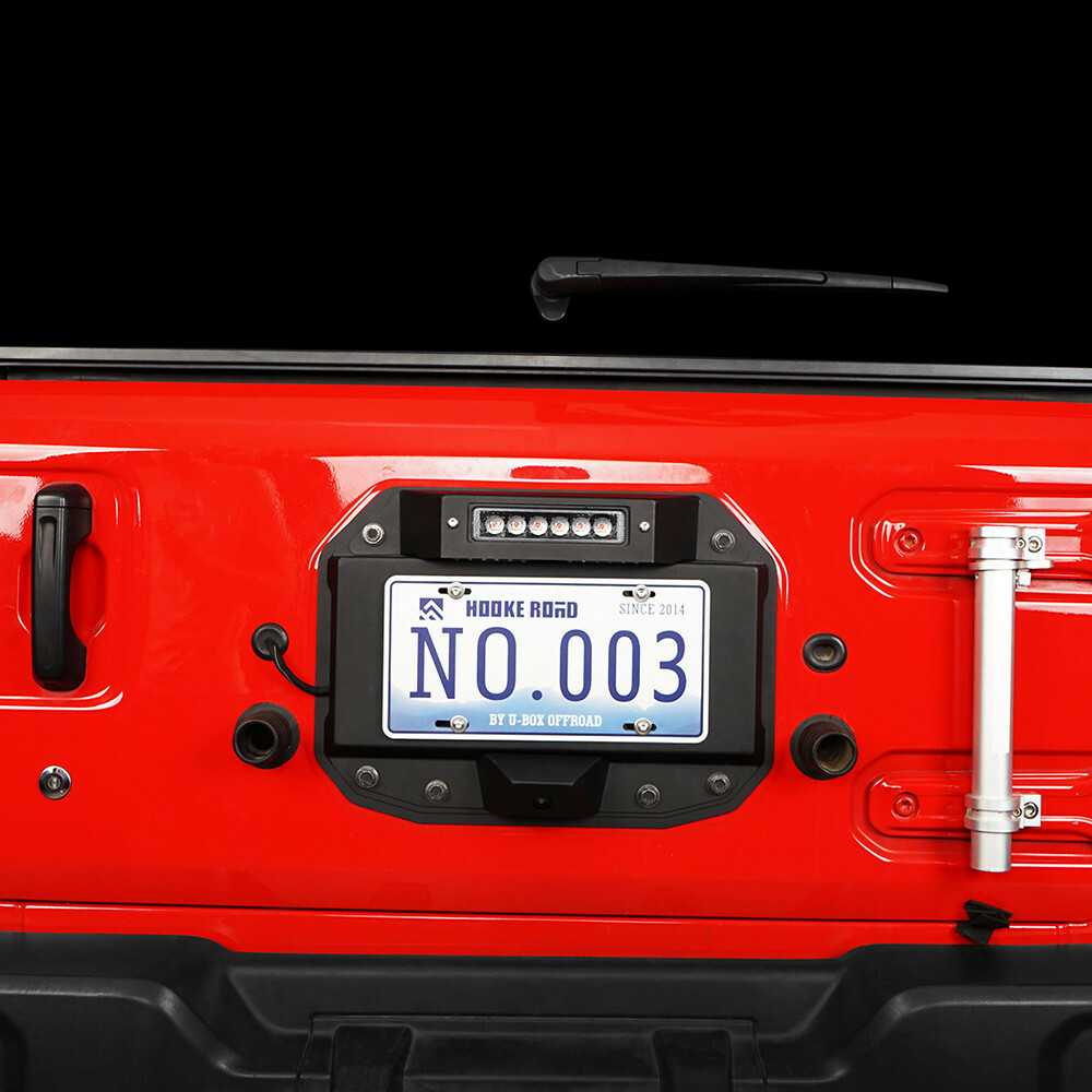 fit Jeep Wrangler JL 18-26 Spare Tire License Plate Relocation Kit w/ LED Light fit Jeep Wrangler JL 18-26 Spare Tire License Plate Relocation Kit w/ LED Light