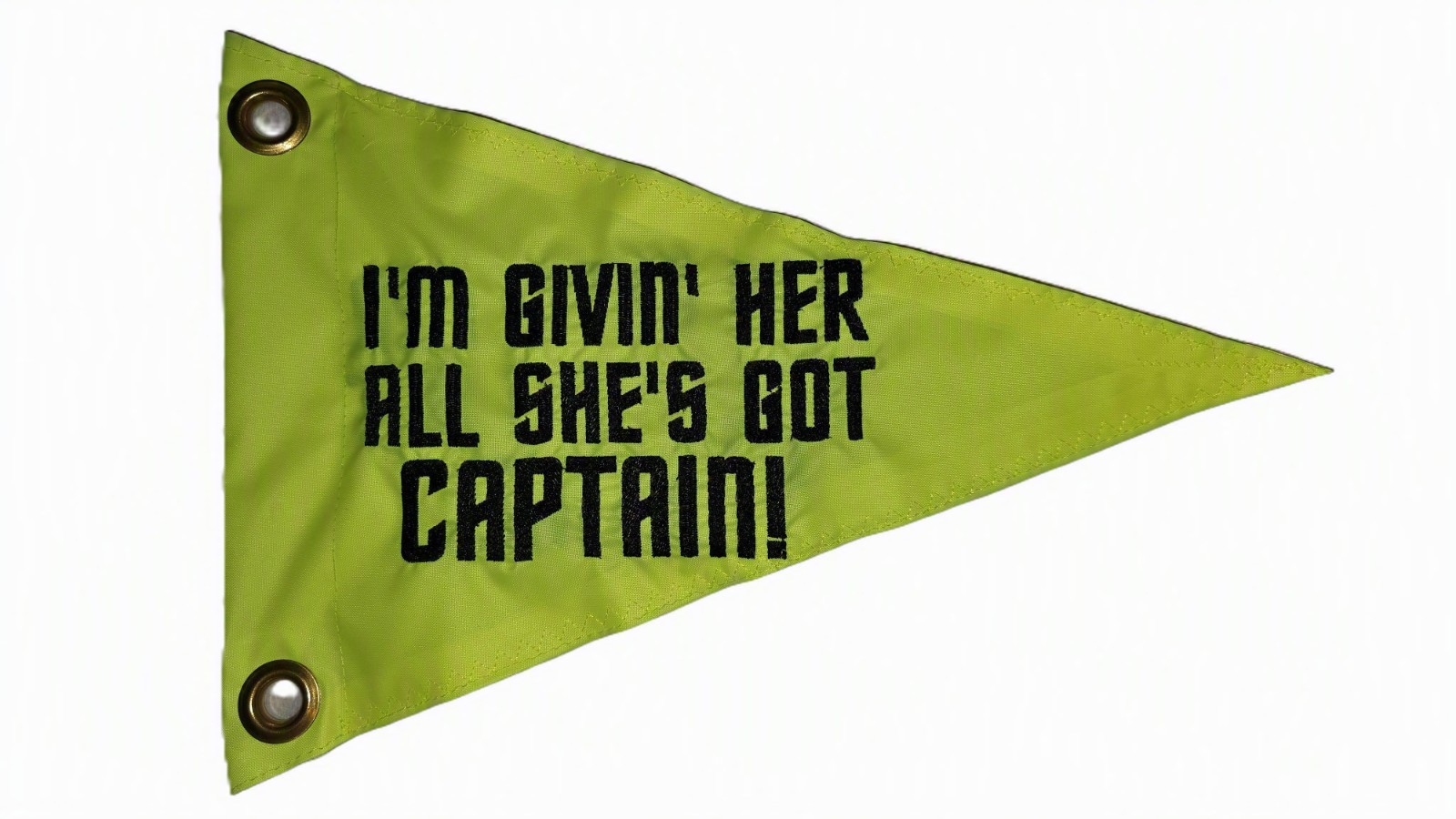 Funny I\'m Givin\' Her All She\'s Got Flag For recumbent bike jeep  Pennant 10x13