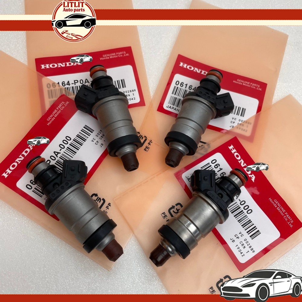 4PCS GENUINE OEM FUEL INJECTORS For 1990-1997 Accord Prelude 06164-P0A-000