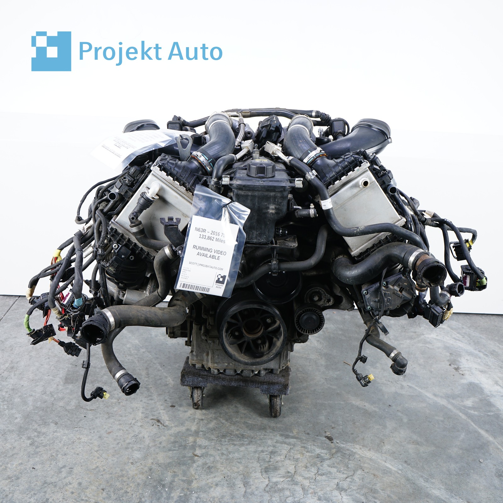 OEM BMW Engine N63R N63TU2 G30 M550i G12 750i xDrive AWD 133K with Video 16-19