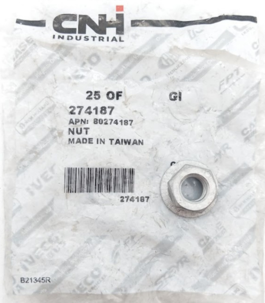 QTY 21 | CNH Genuine New Holland Nut 274187 - Universal Hardware Fastener