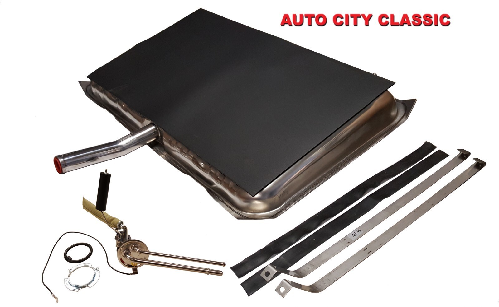 1970 Monte Carlo STAINLESS STEEL gas tank  kit 2 vents Dual sending unit & strap