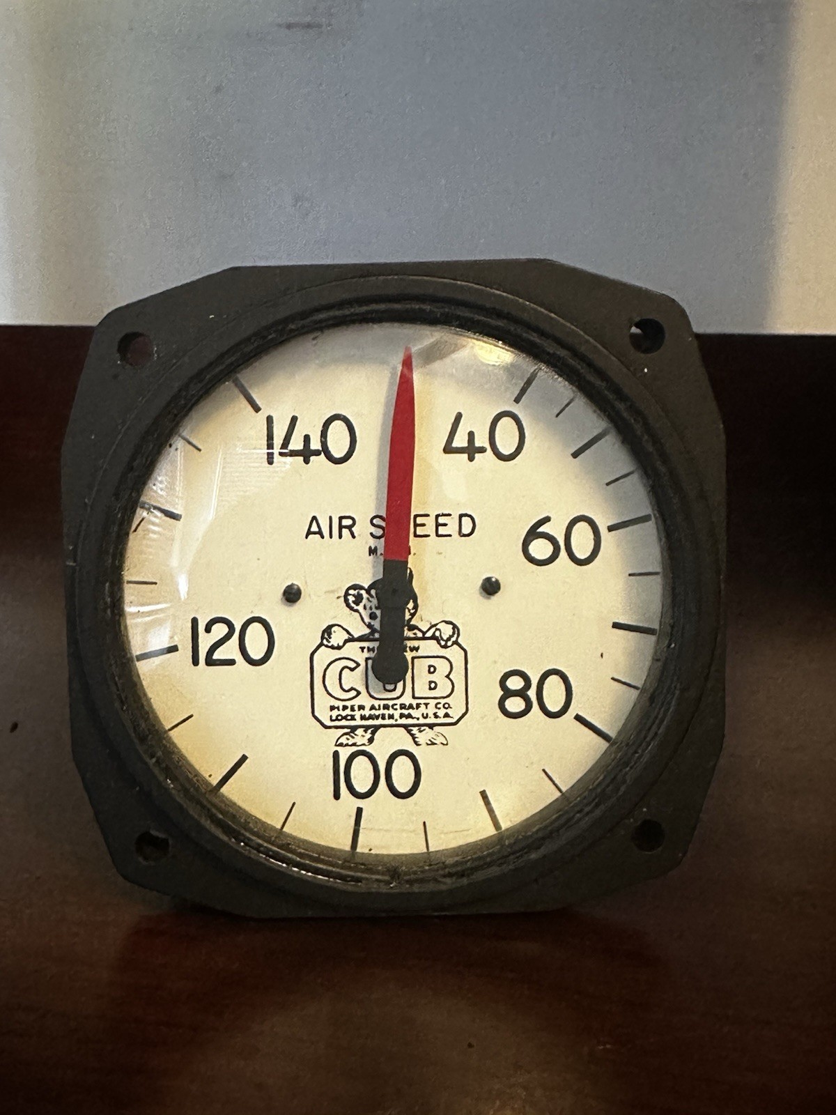 Piper Cub Airspeed Indicator White As Removed