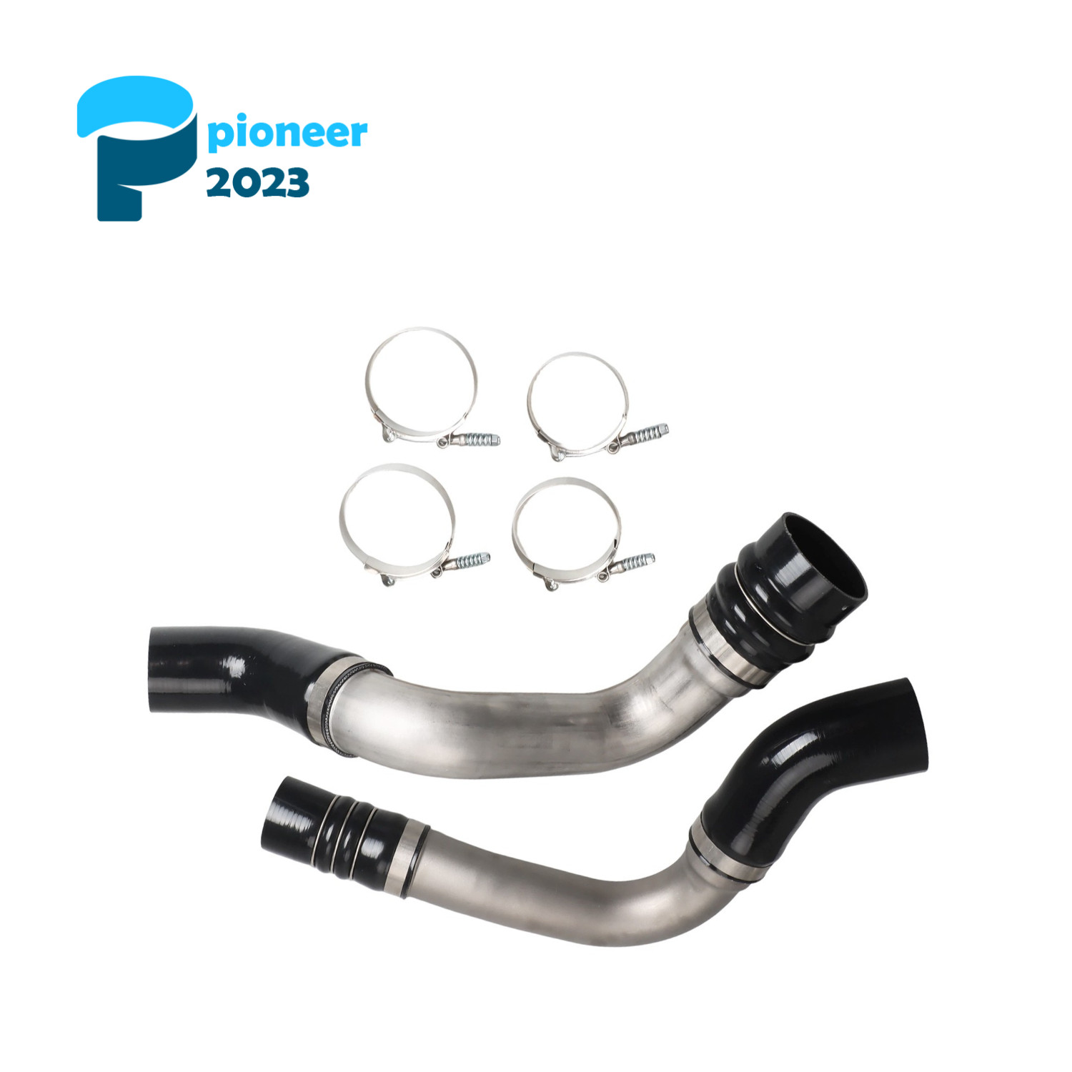 2x Turbo Intercooler Hose with Clamps for 2019‑2024 Ram 2500 3500 4500 5500 6.7L