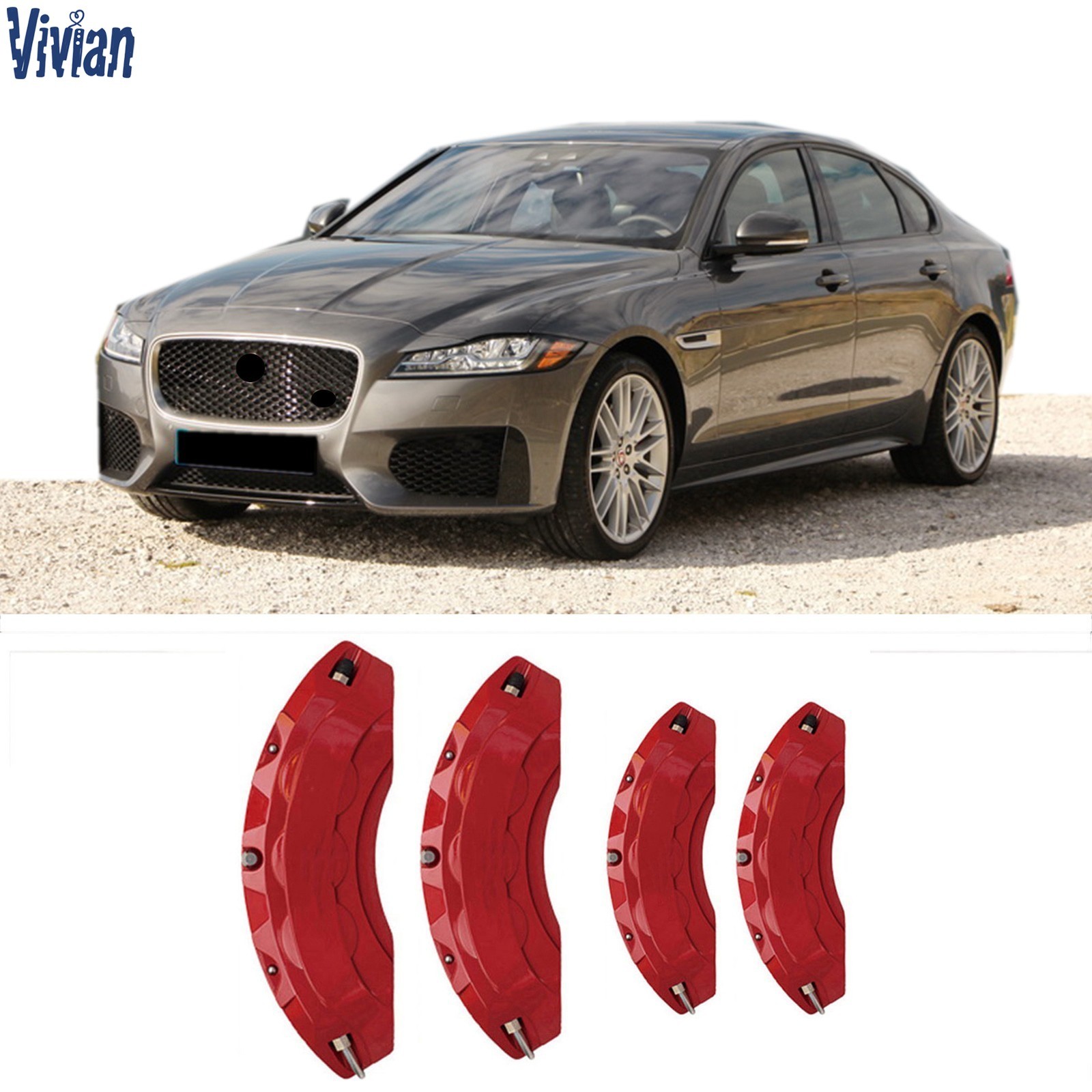 4pcs Customized Aluminum Car Brake Caliper Covers for JAGUAR XF Accessories