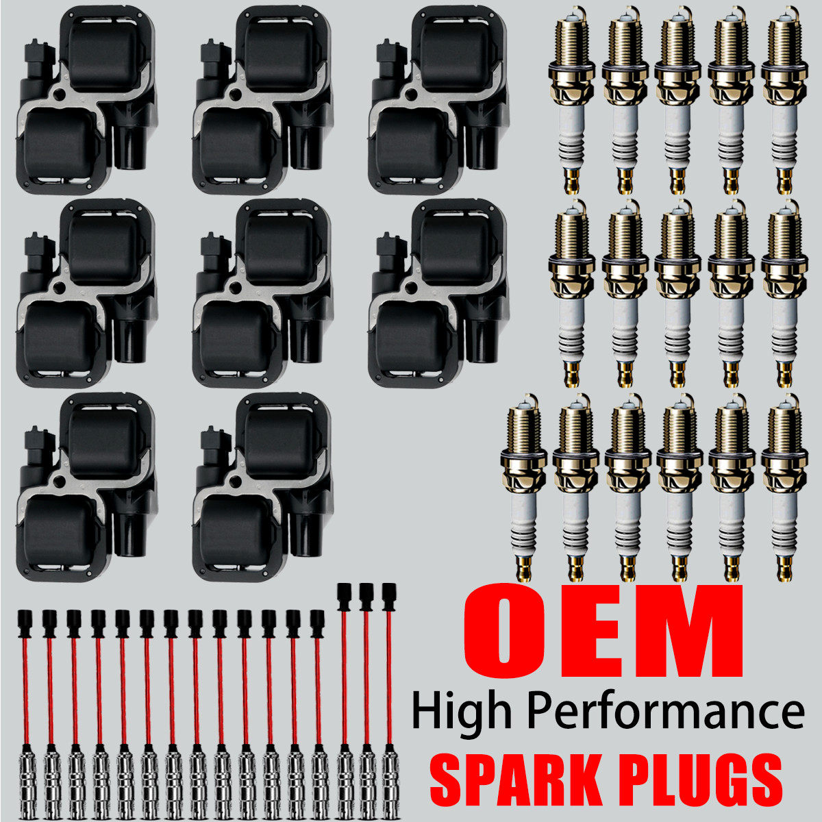 OEM Ignition Coils & Iridium Spark Plugs & Wires For Mercedes-Benz C CL ML UF359