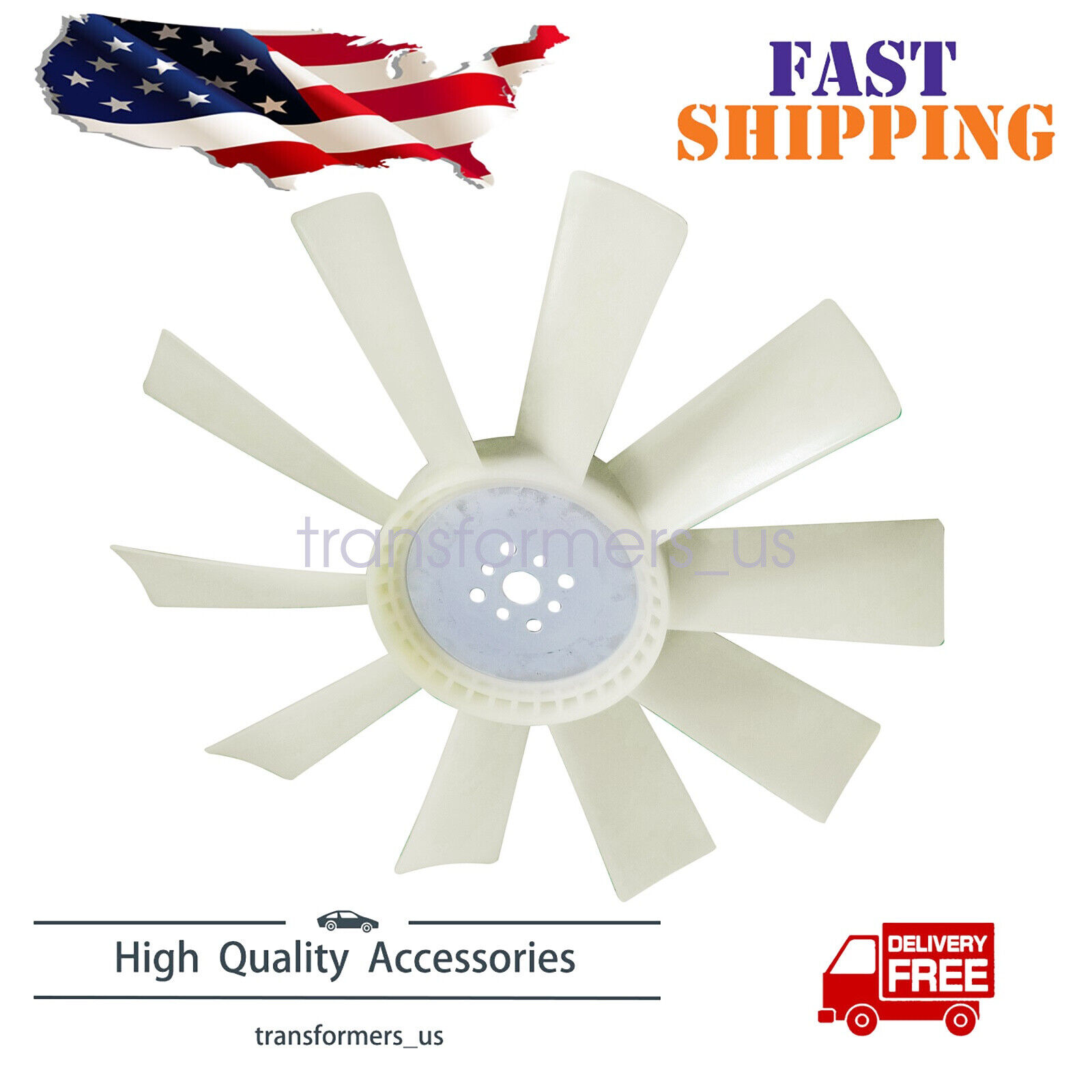 1X Fits For 6BT 12 Valve Compatible with Dodge Cooling Fan Blade 3912751 NEW