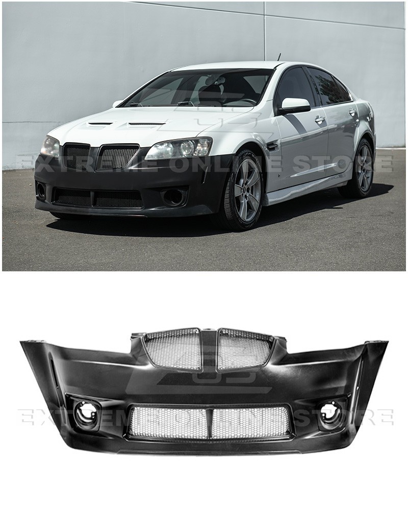 For 08-09 Pontiac G8 | GXP Style Primed Front Bumper Fog Light Bracket Cover