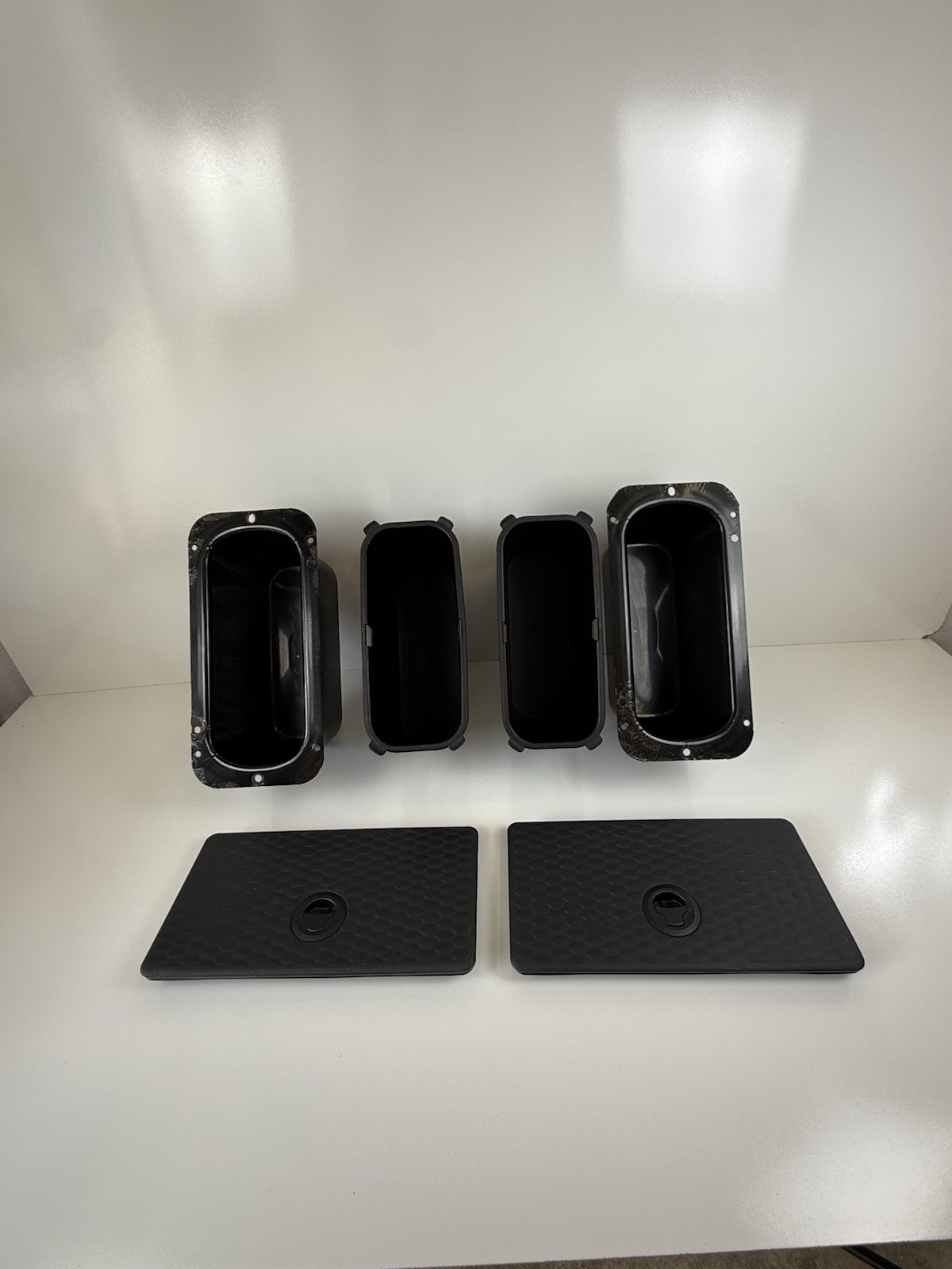 13-18 Dodge Ram 1500/2500 & 19-24 2500/3500 Rear Floor Storage Bins Black OEM