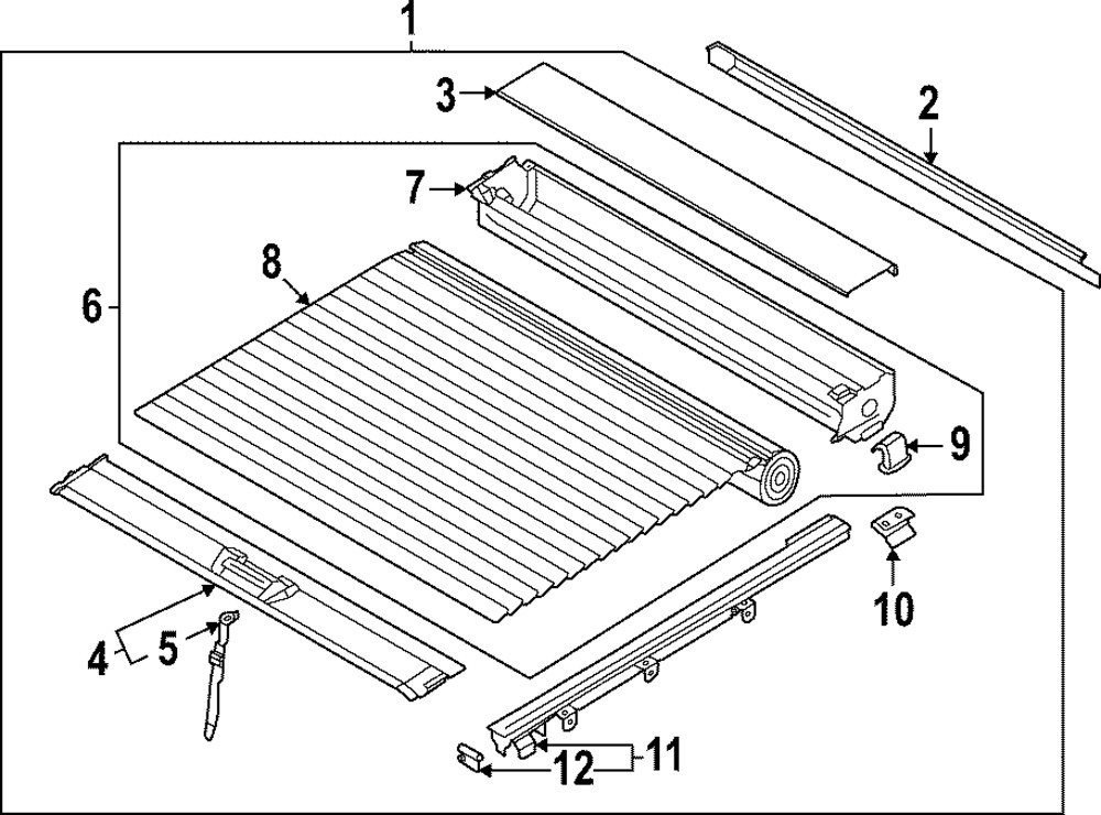 OEM Cover Roll Assy - Tonneau Cover For Hyundai Santa Cruz 828E5-K5000