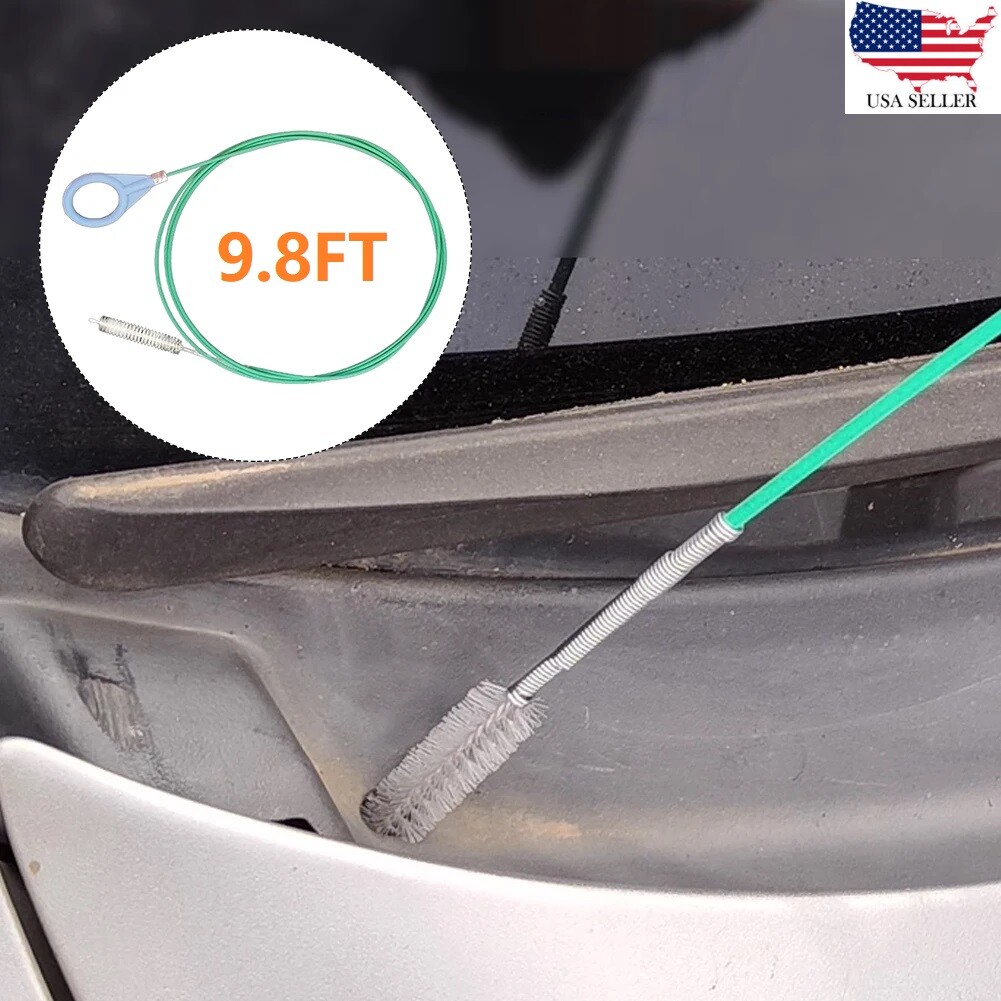 9.84FT Car Sunroof Drain Cleaning Tool Flexible Drain Brush Long Tube Cleaner US
