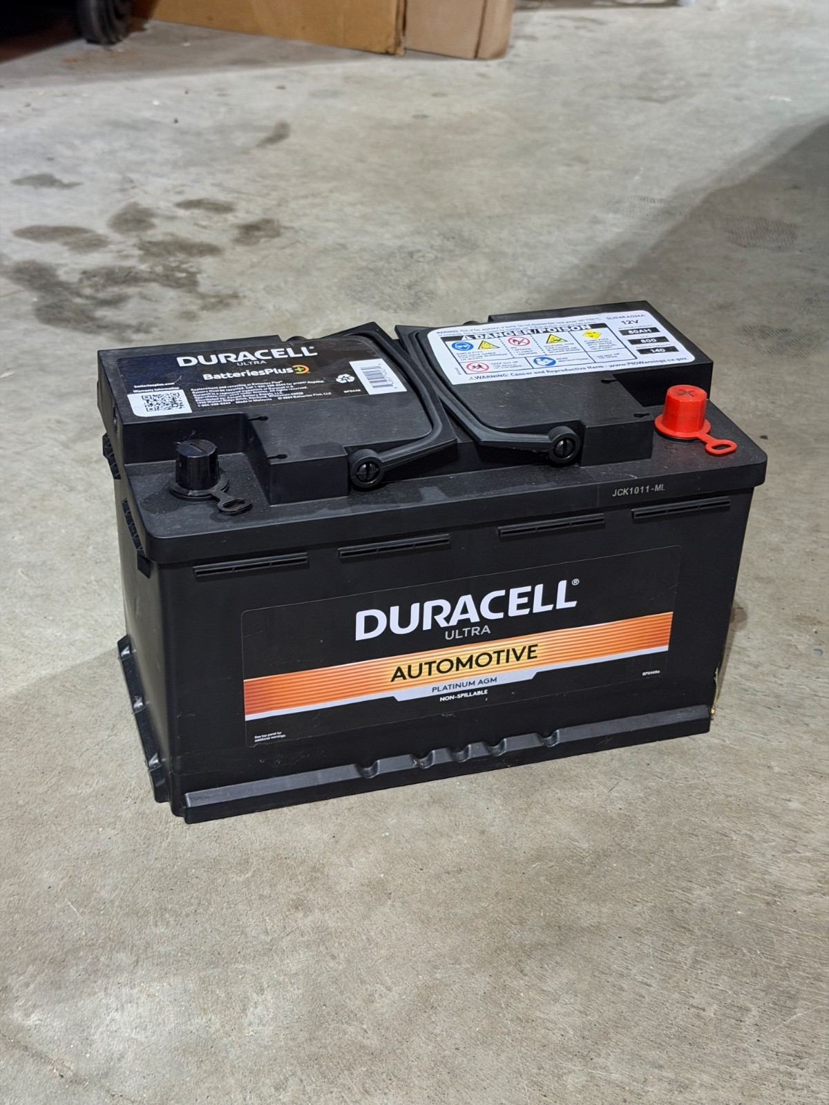 Duracell Ultra Car Battery | Group 94R | 800 CCA | Platinum AGMDuracell