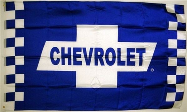 Chevrolet Blue Flag 3x5 FT Banner Flag Car Show Racing Garage Workshop