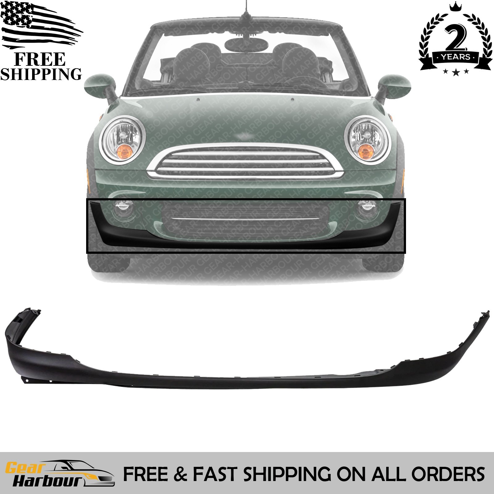 NEW Front Bumper Lower Valance Spoiler Plastic For 2011-2015 Mini Cooper