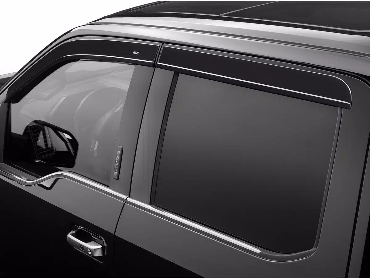 Husky Low Pro Ventvisor Smk Fits 07-14 GM Full-Size Crew Cab SUVs/s 4pc O/S Mnt