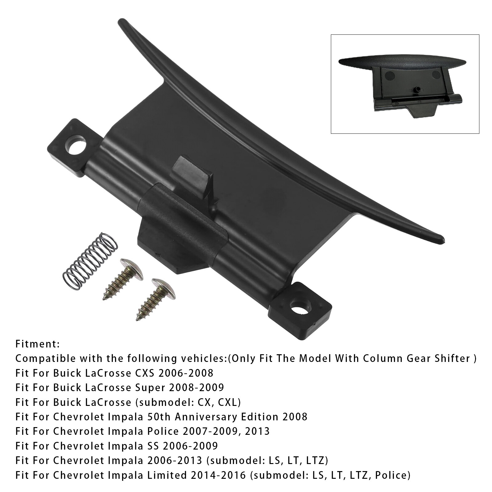 US Black Centre Console Armrest Lid Latch For Chevy Impala 2006-2013 19124205