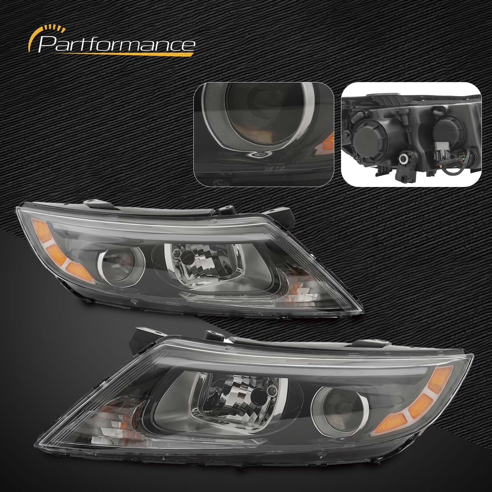 For 2014 2015 Kia Optima Halogen Headlight Projector w/o LED Pair Left&Right