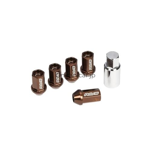 RAYS Duralumin Lock Nut Set for L42 5H M12 x 1.5 Bronze Anodized 19HEX Set of 20