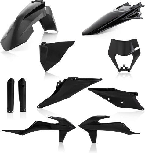 Acerbis Complete Plastic Kit Set Black Fits KTM XC-W EXC-F XCF-W EXC 2791540001