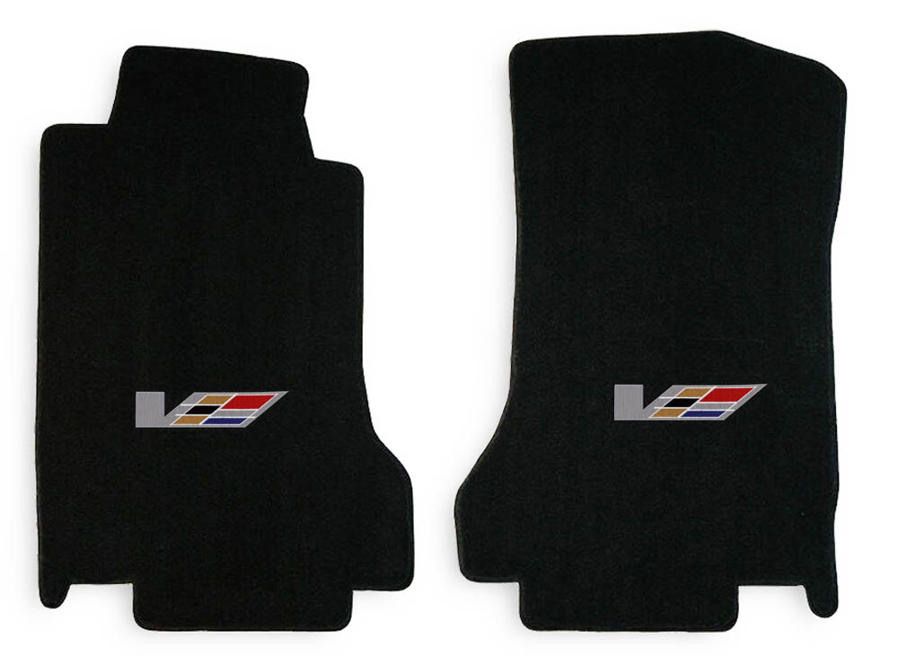 New 2004-2009 Black Carpet Floor Mats Cadillac XLR-V Embroidered Logo Pair Set New 2004-2009 Black Carpet Floor Mats Cadillac XLR-V Embroidered Logo Pair Set