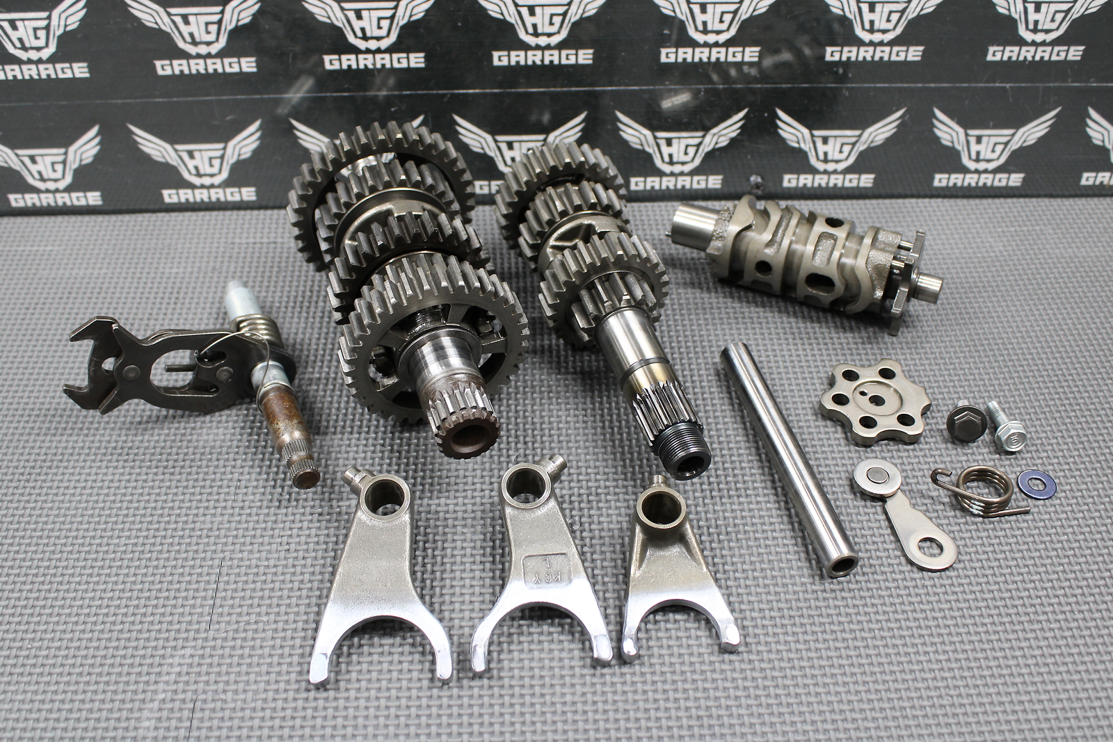 1996 96-98 HONDA XR400R OEM ENGINE TRANSMISSION TRANNY GEARS SHAFTS SHIFT FORKS
