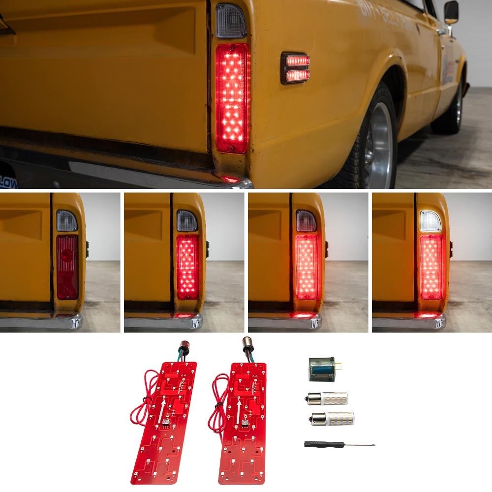 LEDGlow RestoLights Tail Lights & Reverse Kit for 67-72 Chevy C10 Square Body